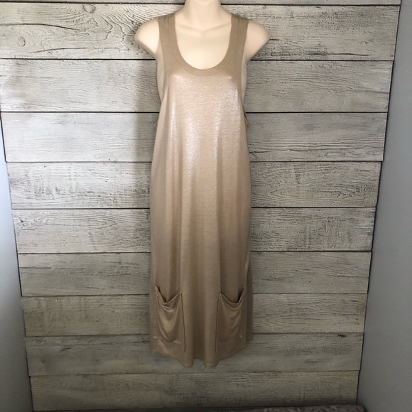 Stella McCartney Gold Tank Shift Dress Size S/42 - Picture 2 of 8